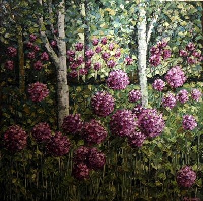 Twin Trees with Allium Pom Poms