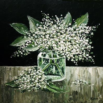 White Lilac in Glass Jar