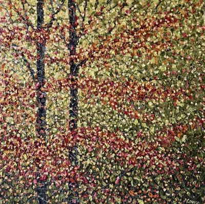 Two Tall Burnished Trees