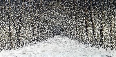 A Snowy Blanket by Alison Cowan, Painting, Acrylic on canvas