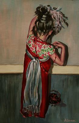 All dressed Up by Alison Cowan, Painting, Acrylic on canvas