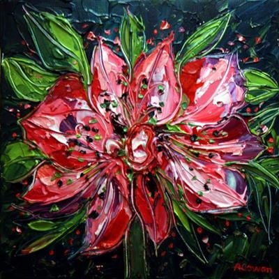 Amaryllis by Alison Cowan, Painting, Acrylic on canvas