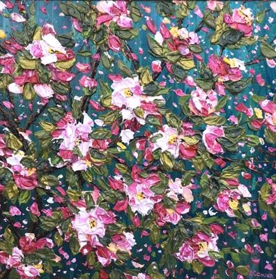 Apple Blossom Burst by Alison Cowan, Painting, Acrylic on canvas