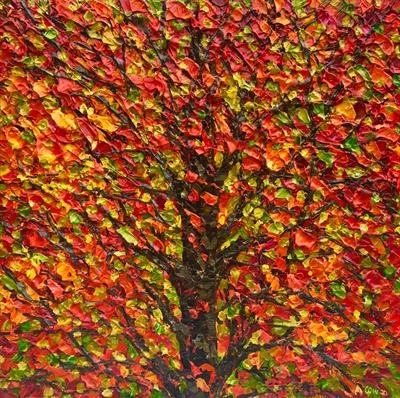 Autumn Burst by Alison Cowan, Painting, Acrylic on canvas