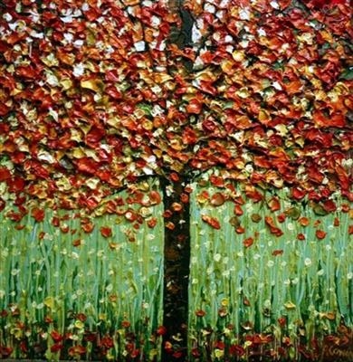 Autumn Fall by Alison Cowan, Painting, Acrylic on canvas