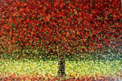 Autumn Fall by Alison Cowan, Painting, Acrylic on canvas