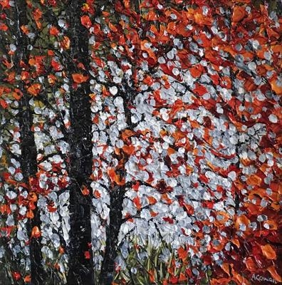 Autumn Mist by Alison Cowan, Painting, Acrylic on canvas