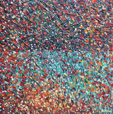 Autumn Sprinkle by Alison Cowan, Painting, Acrylic on canvas