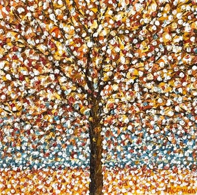 Autumn Swirl by Alison Cowan, Painting, Acrylic on canvas
