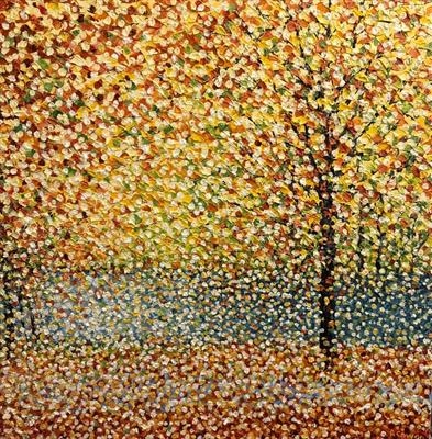Autumnal Flutter by Alison Cowan, Painting, Acrylic on canvas