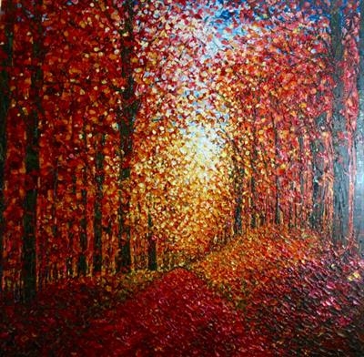 Blazing Sun by Alison Cowan, Painting, Acrylic on canvas