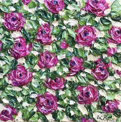Blooming Roses by Alison Cowan, Painting, Acrylic on canvas