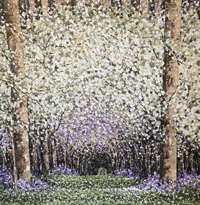 Blossom Bough by Alison Cowan, Painting, Acrylic on canvas