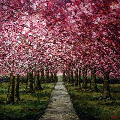 Blossom Canopy by Alison Cowan, Painting, Acrylic on canvas