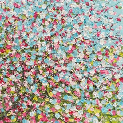 Blossom Glimpse by Alison Cowan, Painting, Acrylic on canvas