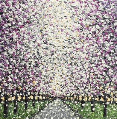 Blossom Path by Alison Cowan, Painting, Acrylic on canvas