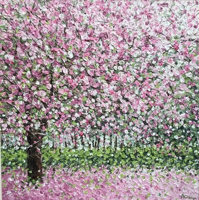 Blossom Veil by Alison Cowan, Painting, Acrylic on canvas