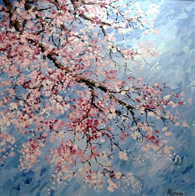 Blossom Whisper by Alison Cowan, Painting, Acrylic on canvas