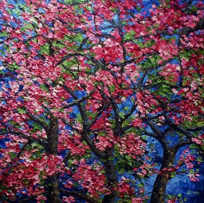 Blossom and Branches by Alison Cowan, Painting, Acrylic on canvas