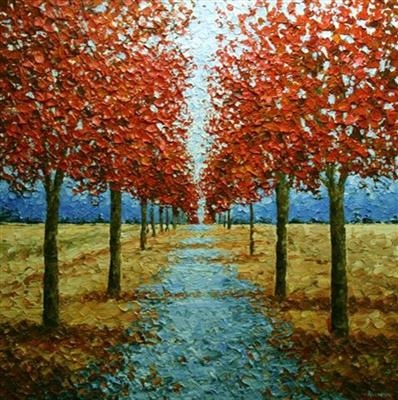 Blue Path by Alison Cowan, Painting, Acrylic on canvas