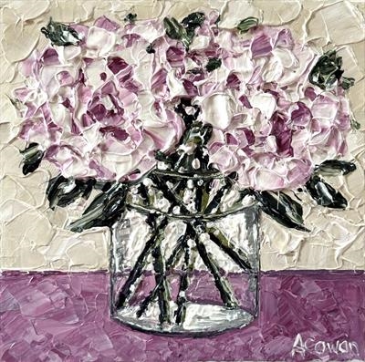 Blush Peonies by Alison Cowan, Painting, Acrylic on canvas