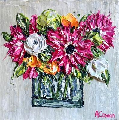 Bouquet Fizz by Alison Cowan, Painting, Acrylic on canvas