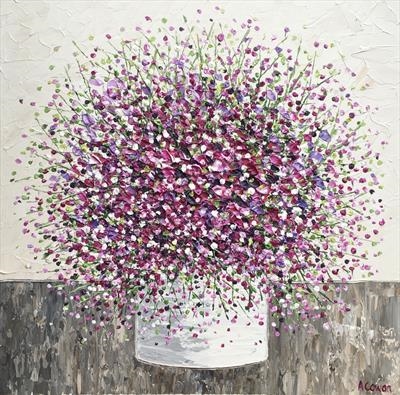 Bouquet Fizz by Alison Cowan, Painting, Acrylic on canvas