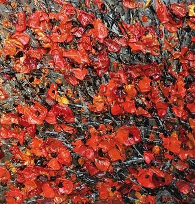 Burnished Blooms by Alison Cowan, Painting, Acrylic on canvas