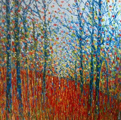 Coppice by Alison Cowan, Painting, Acrylic on canvas