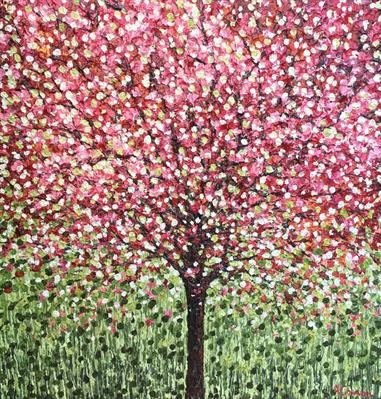 Crabapple Blossom by Alison Cowan, Painting, Acrylic on canvas