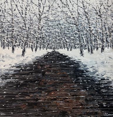 Crispy Snowy Morning by Alison Cowan, Painting, Acrylic on canvas