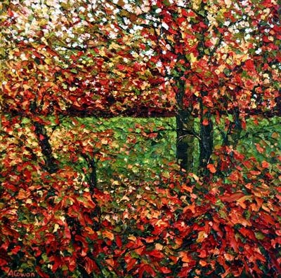 Dappled Maple by Alison Cowan, Painting, Acrylic on canvas