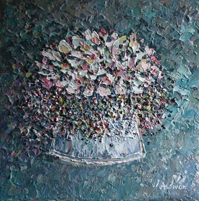 Elderberry Confetti by Alison Cowan, Painting, Acrylic on canvas