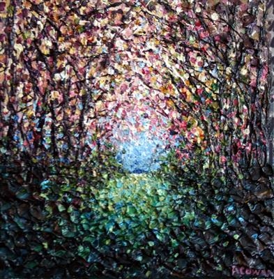 Fairy Lights by Alison Cowan, Painting, Acrylic on canvas