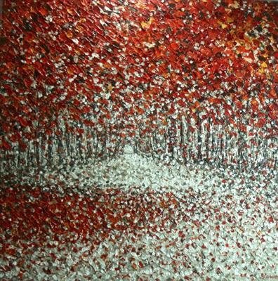 Fire and Snow by Alison Cowan, Painting, Acrylic on canvas