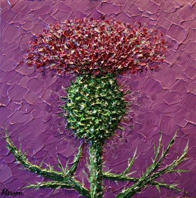 Flower of Scotland by Alison Cowan, Painting, Acrylic on canvas