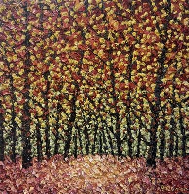 Forest Glow by Alison Cowan, Painting, Acrylic on canvas