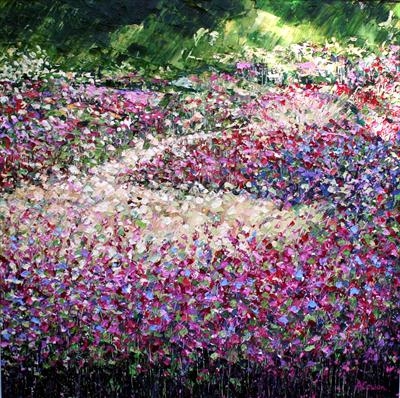 Garden Path by Alison Cowan, Painting, Acrylic on canvas