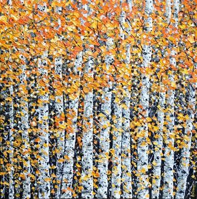 Golden Shower by Alison Cowan, Painting, Acrylic on canvas