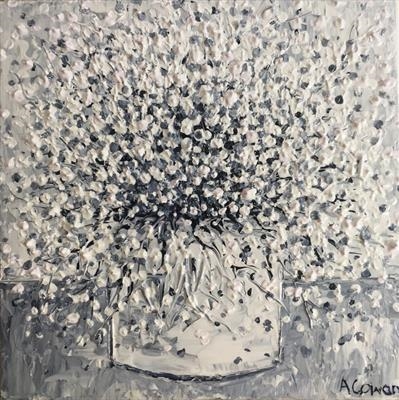 Gypsophila 2. by Alison Cowan, Painting, Acrylic on canvas