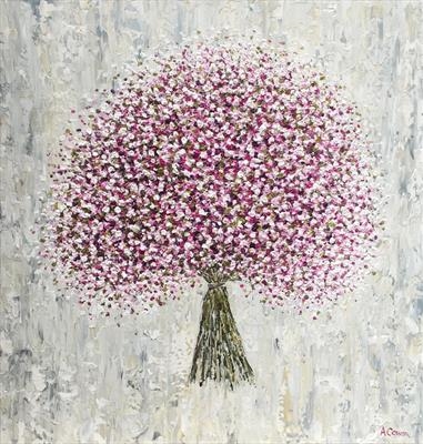 Gypsophila Bouquet by Alison Cowan, Painting, Acrylic on canvas