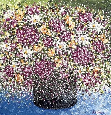 Gysophila Fizz by Alison Cowan, Painting, Acrylic on canvas