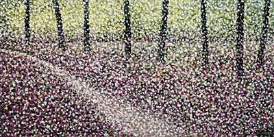 Hazy Summer Stroll by Alison Cowan, Painting, Acrylic on canvas