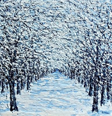 Heavy Snowfall by Alison Cowan, Painting, Acrylic on canvas