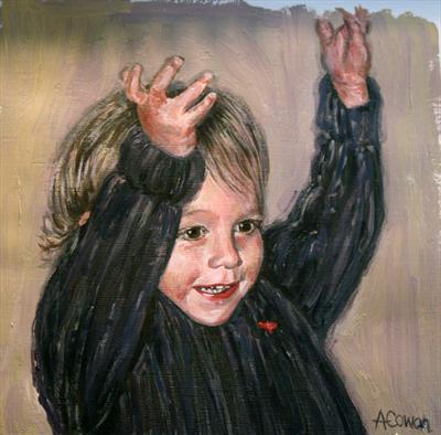 Hurrah For Henry by Alison Cowan, Painting, Acrylic on paper