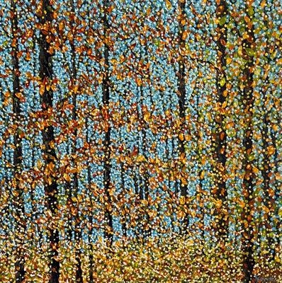 Impactful Autumn by Alison Cowan, Painting, Acrylic on canvas
