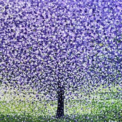 Lavender Fall by Alison Cowan, Painting, Acrylic on canvas