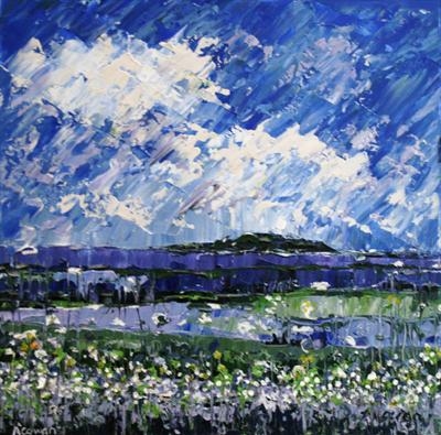 Lavender Hills by Alison Cowan, Painting, Acrylic on canvas