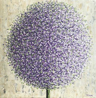 Lavender Pom Pom by Alison Cowan, Painting, Acrylic on canvas