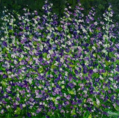 Lavender Skein by Alison Cowan, Painting, Acrylic on canvas